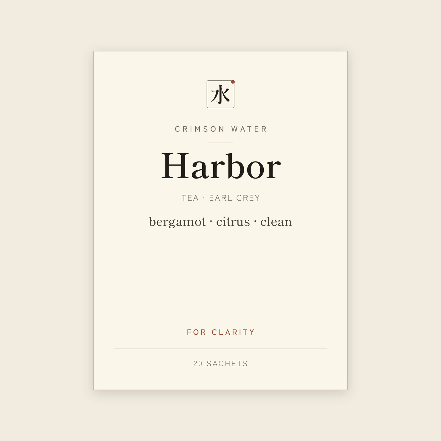 Harbor tea label
