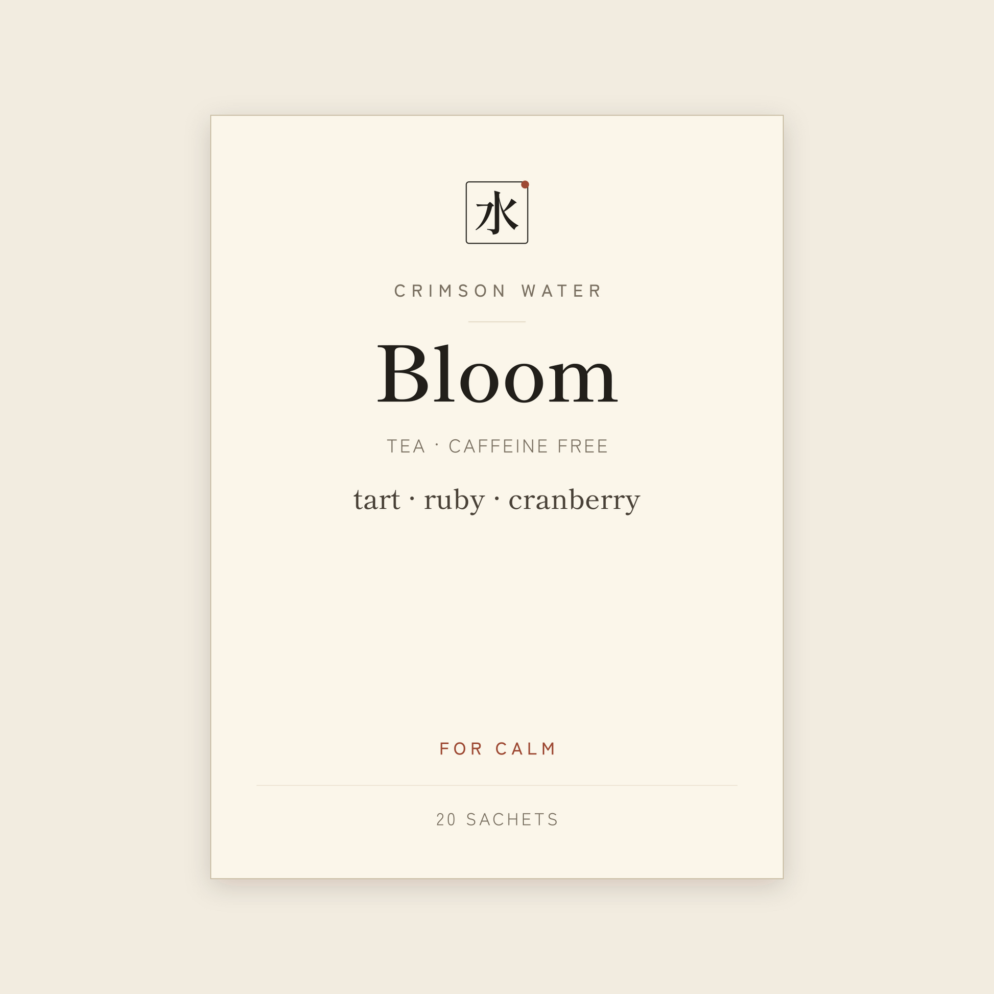 Bloom tea label