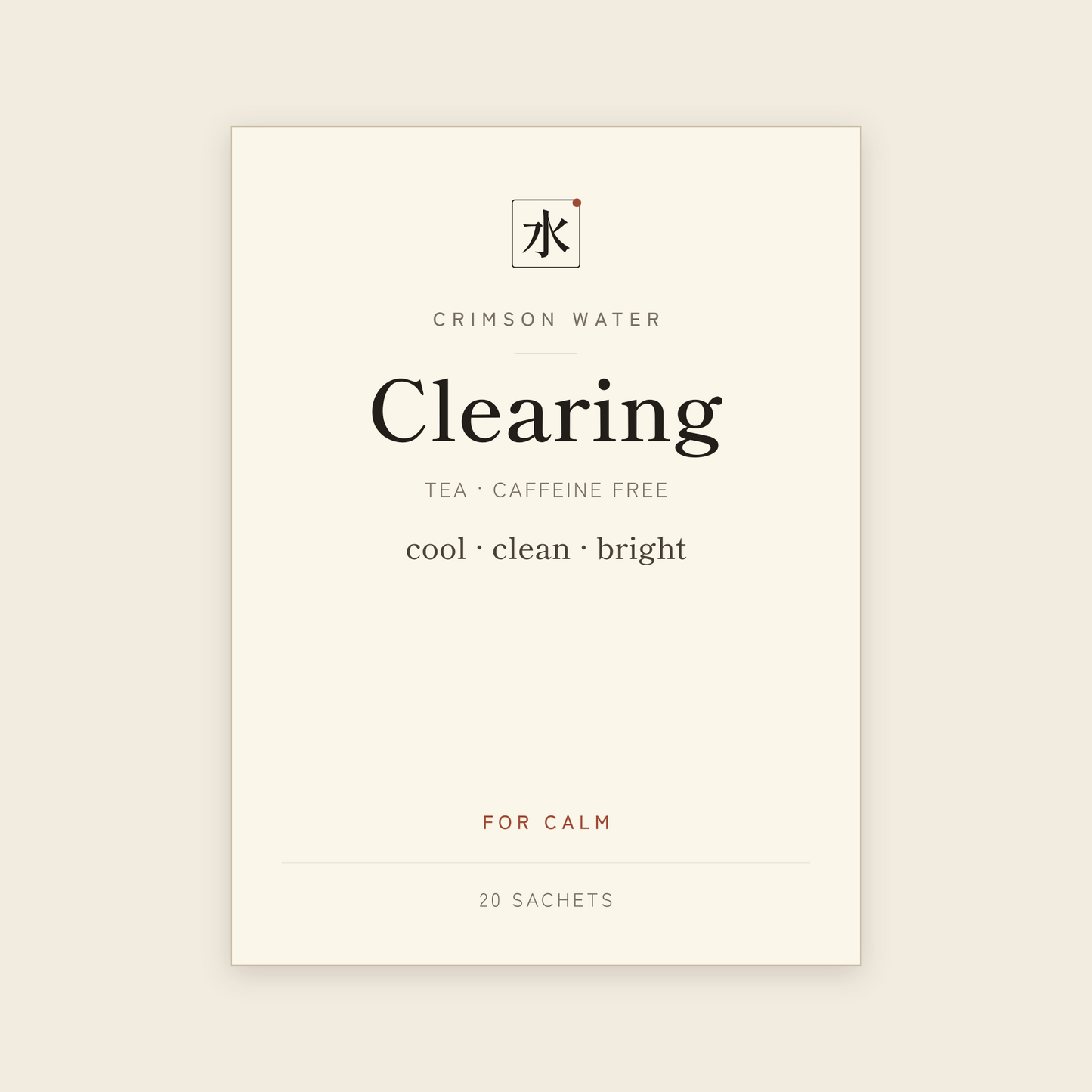 Clearing tea label