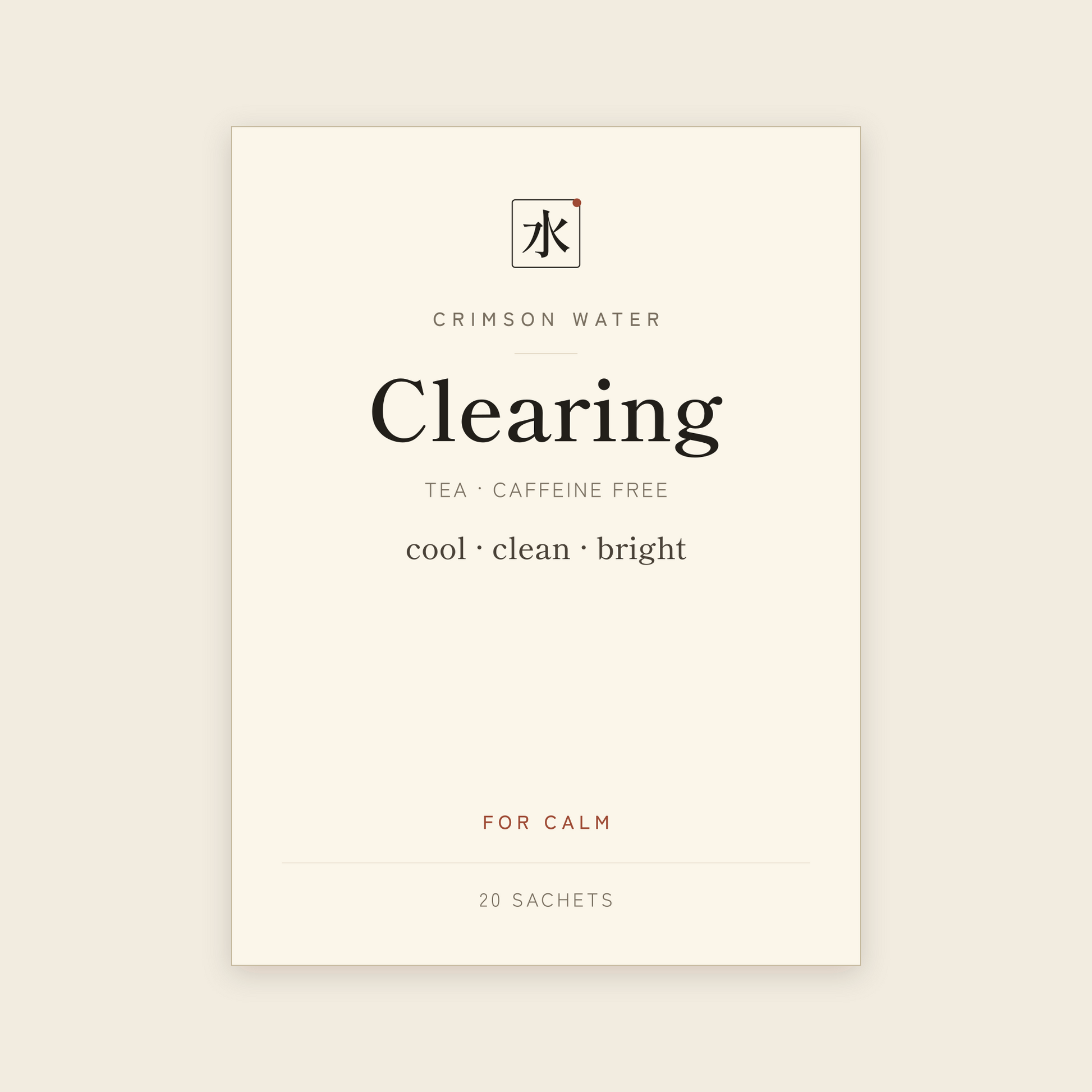 Clearing tea label