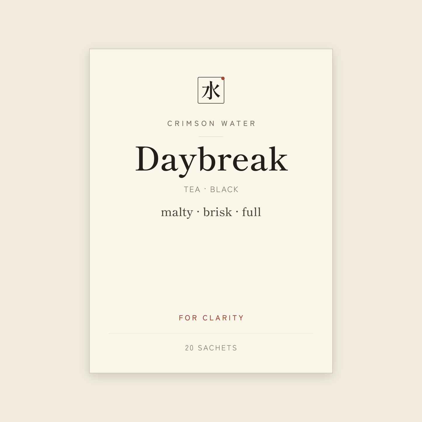 Daybreak tea label