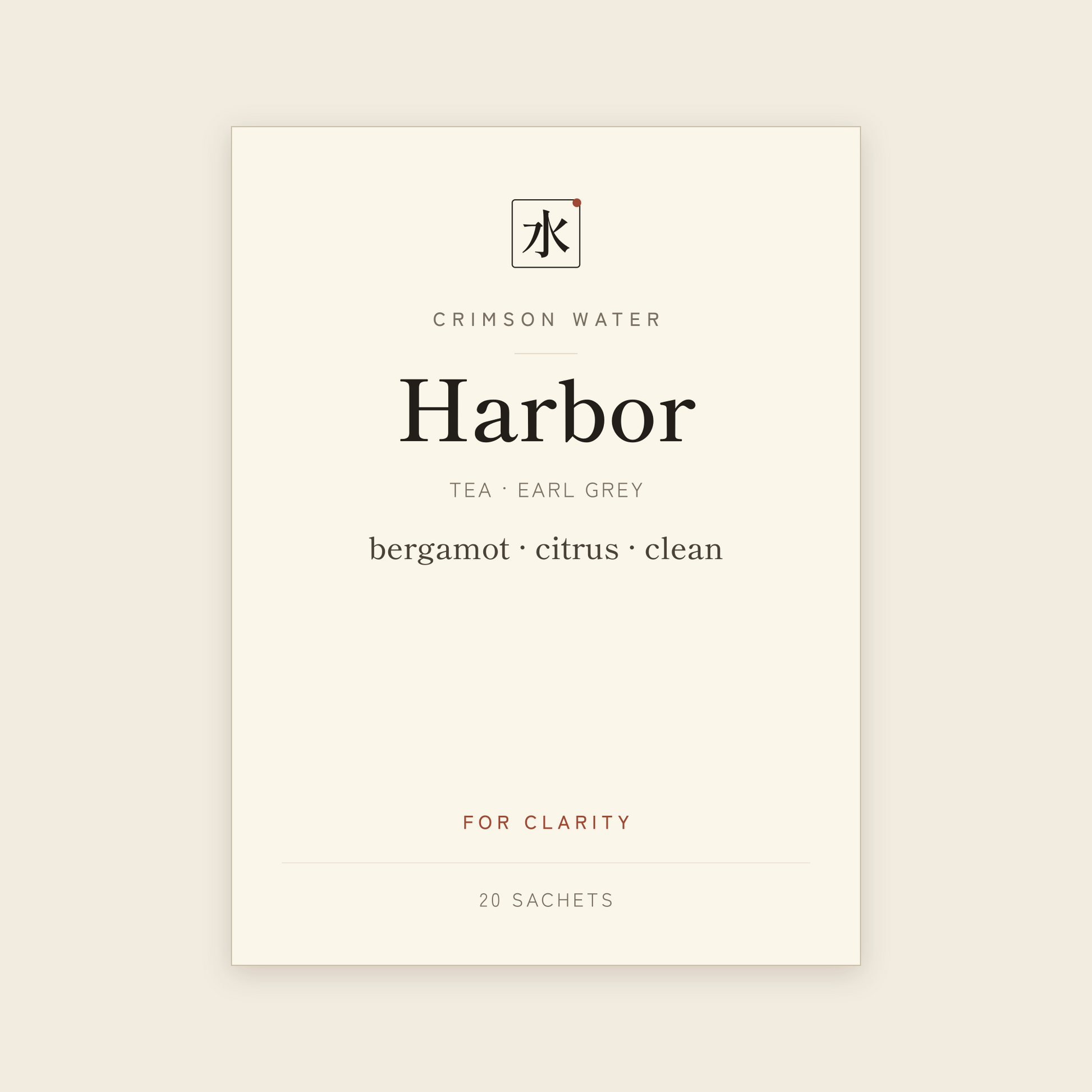 Harbor tea label